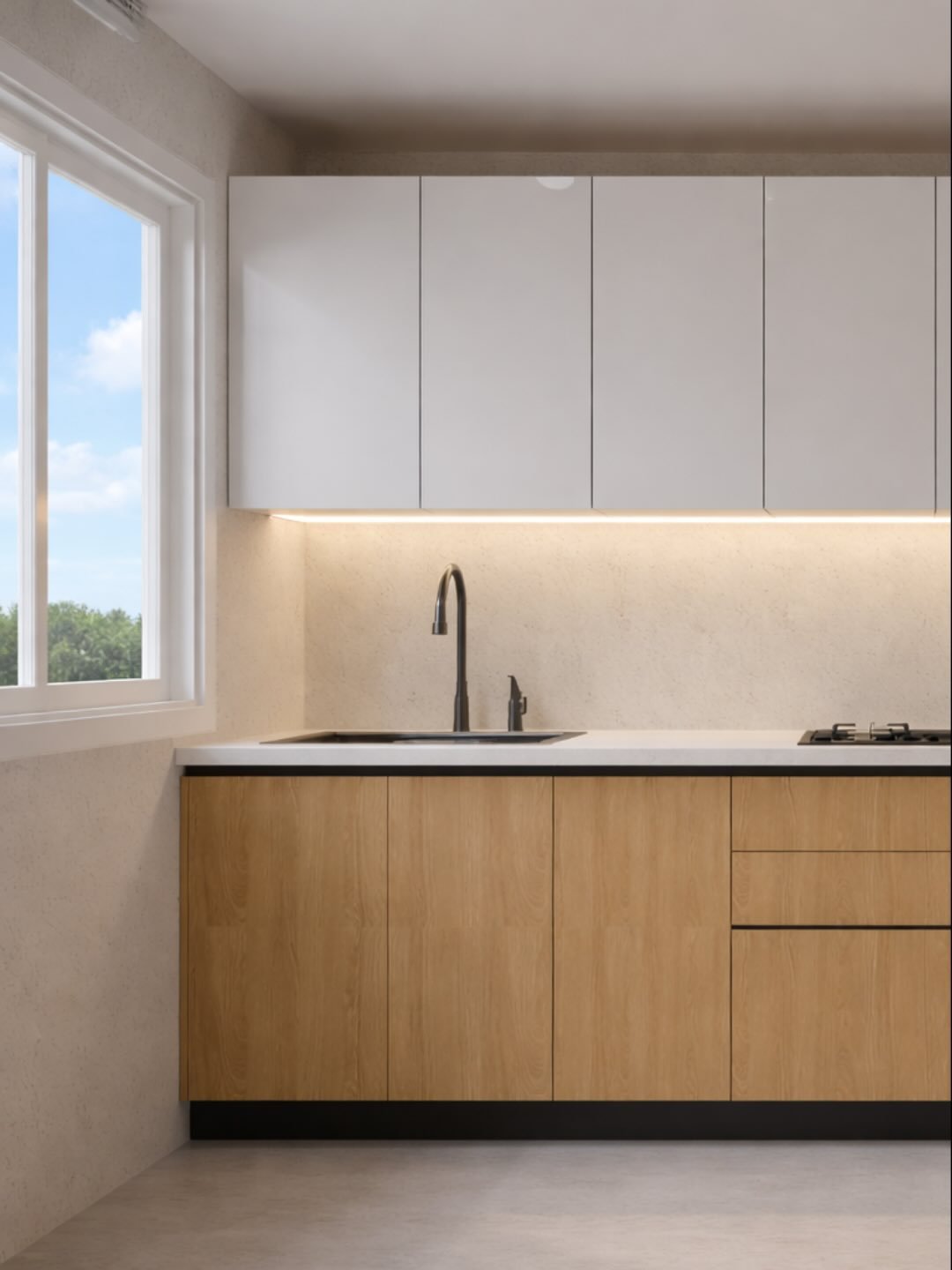Detalle vertical de cocina